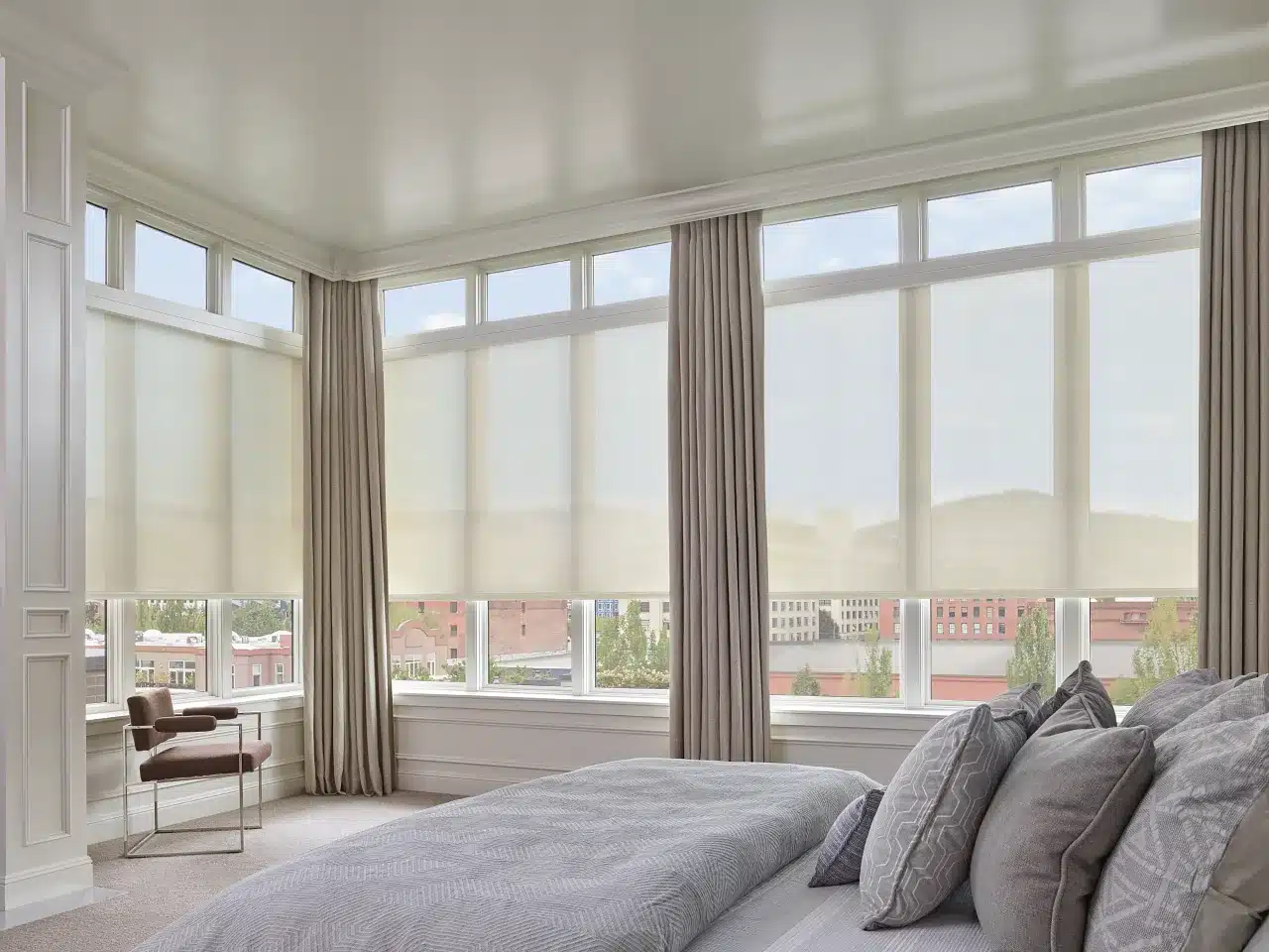 Solar Shades With Drapes (3)